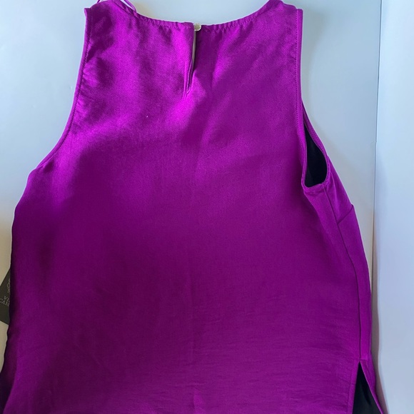NWT Vince Camuto Sleeveless Textured Satin look Shell Top Size XS - Picture 5 of 12